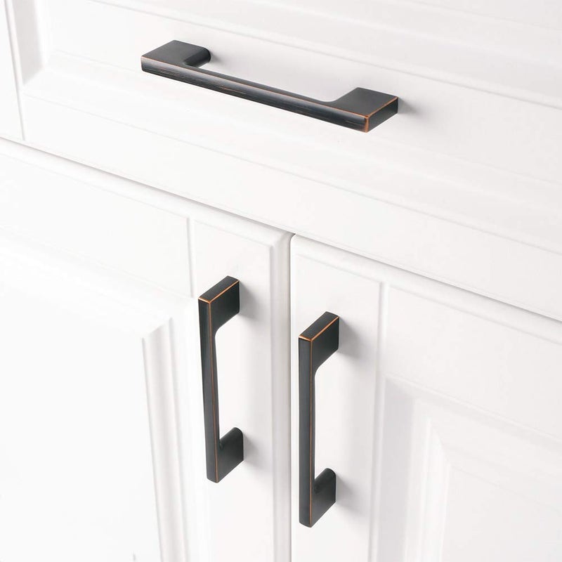 KOOFIZO 10 Pack 3-3/4 Inch Oil Rubbed Bronze Kitchen Cabinet Pulls Rubbed Bronze Cabinet Handles Bronze Cabinet Hardware for Kitchen Cabinets Drawer P01 Dresser Cupboard Bedroom Bathroom - Image 3